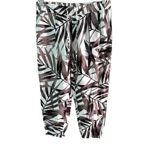 NYCC palm print linen pants 12